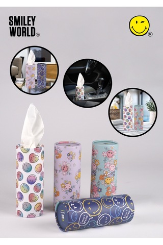 4'lü Silindir Yüz Mendili Renkli Tasarımlar, 4 Katlı, Bardaklık Uyumu