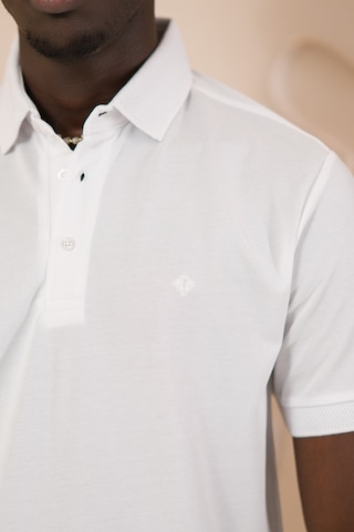 Paul Martin Örme Polo Yaka Regular Fit Pamuklu Ve Likralı T-shirt Beyaz