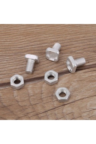 Guangdong Spirit Bahçe Malzemelerı-100 X Vida 100 X Somun-gümüş 6208