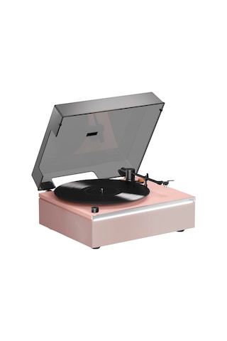 Hym s Lumi-s Pembe Dahili Bluetooth Hoparlörlü Retro Pikap Plakçalar