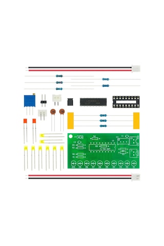 LM3915 10 Led Vumetre Kit DIY Led Elektronik Ses Müzik Demonte