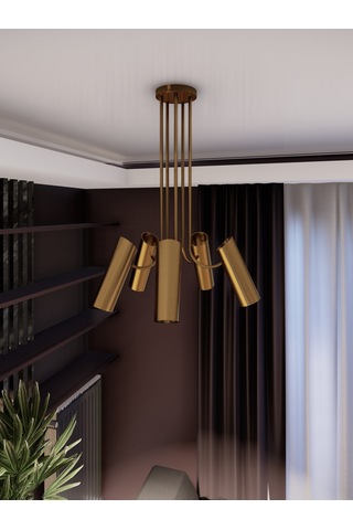 Lyra Eskitme Minimalist 5 Li Spot Avize Gu10 Duylu