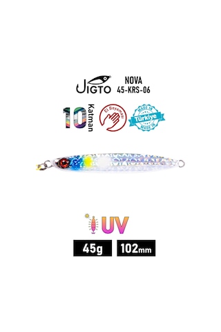 Jig, Zoka, Suni Yem, Glow Uv Metal Jig, 45gr 10cm Jıgto Nova-45