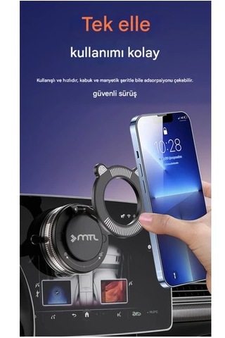 Araç Içi Telefon Tutucu - Tek Tıkla Kolay Kullanım Şık Tasarım