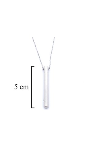 316l Çelik Oval Uzun Erkek Kolye 60 Cm Ekly-107 Gümüş