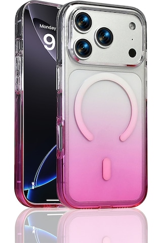 Apple Uyumlu iPhone 17 Pro Max Kılıf M-safe Şarj Özellikli Zore Septik Silikon Kapak Mor