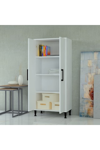 Mobilique % 100 Mdf Çok Amaçlı Kiler Dolabı Beyaz 600-00-105