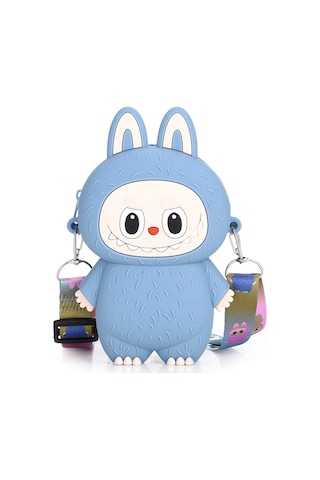 Snapbuy Silikon Bozuk Para Çantası, Labubu Şekilli Çocuk Cüzdanı Mavi