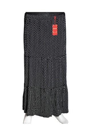 Hermevsim Hesna Kadın Nursel Lastikli 3 Kat Astarsız Siyah Penye Etek D50