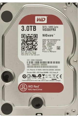 WD WD30EFRX 3.5" 3 TB 64 MB 5400 RPM SATA 3 HDD