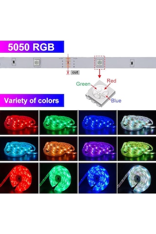30m Led Şerit Işık Rgb 5050 Su Geçirmez App Led Esnek Şerit Bant App Non Waterproof&25m