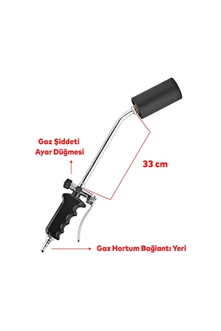Eltos Gaz Ayarlı Çatı İzolasyon Şaloması Pürmüz 33 Cm Yalıtım Profesyonel Kullanım Tetikli Şalom