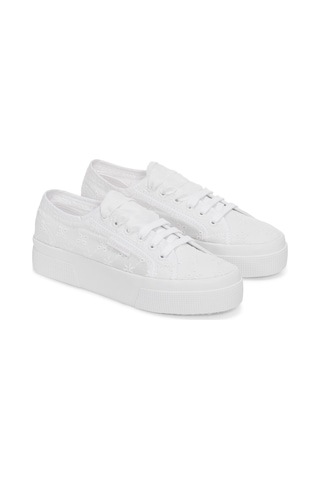 Superga 2740 Flower Sangallo Kadın Beyaz Sneaker Beyaz-261