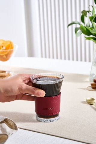 Karaca Leather Cool Touch Latte Bardağı 210 Ml Kırmızı