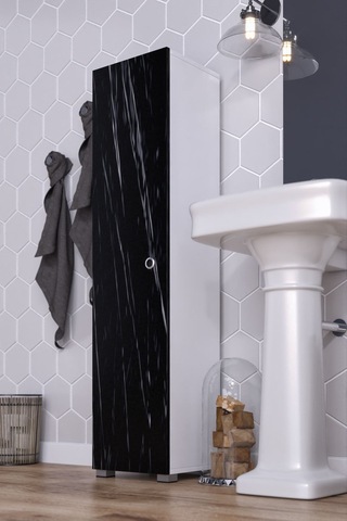 Saltık Çok Amaçlı Banyo Mutfak Kiler Dolabı Siyah