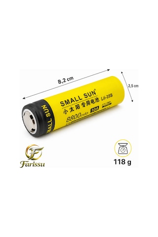 Small Sun 26800 Şarj Edilebilir Pil 3.7v 8800mah 10a Yüksek Performanslı El Feneri Uyumlu Lityum Batarya