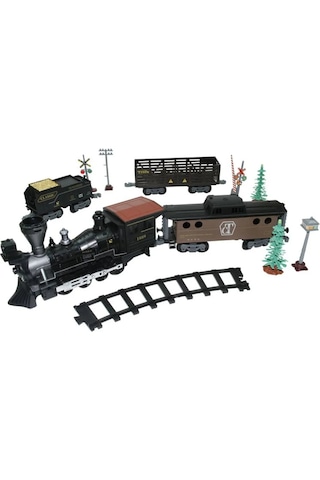 Mj Toys Işıklı Ve Sesli Classic Buharlı Tren Set 30 Parça Hediyelik Oyuncak Lokomotif Seti Klasik Tren Seti