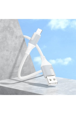 Borofone 2.4a Şarj Ve Data Kablo Usb To Lightning - Bx101 Beyaz