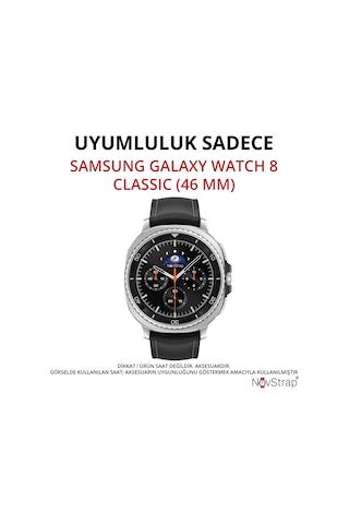 Novstrap Samsung Galaxy Watch 8 Classic 46mm İle Uyumlu Ekran Koruyucu 9h Temperli Cam Kolay Uygulama Aparatlı