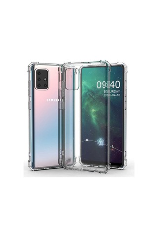 Samsung Uyumlu Galaxy A71 Kılıf Zore Nitro Anti Shock Silikon Renksiz