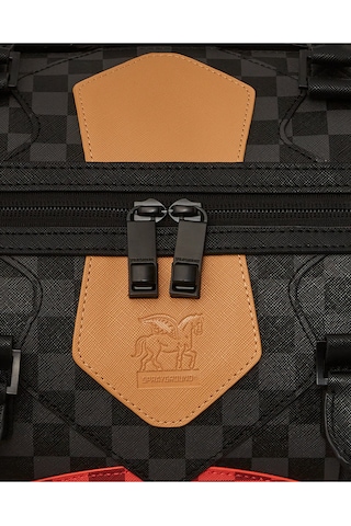 Sprayground Evil Genius Duffle Çanta, Suya Dayanıklı, Suni Deri, Spor Ayakkabı Bölmeli El Çantası --siyah --siyah