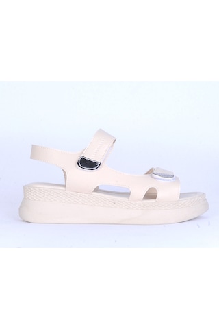 Moda Ayakkabı 146 Syh-krem Ortopedik Kadın Sandalet Ayakkabı Krem