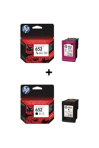 Hp 652 Renkli Hp 652 Siyah İkili Paket