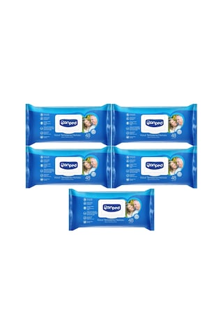 Canped Hasta Vücut Perine Temizleme Islak Mendil 48yaprak Xl 5li 5'li Set