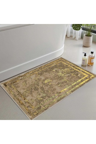 Banyo Paspası, Yumuşak Banyo Halısı, Kaymaz Dot Tabanlı, Su Emici, Makinede Yıkanabilir - 40 X 60 Cm Çok Renkli