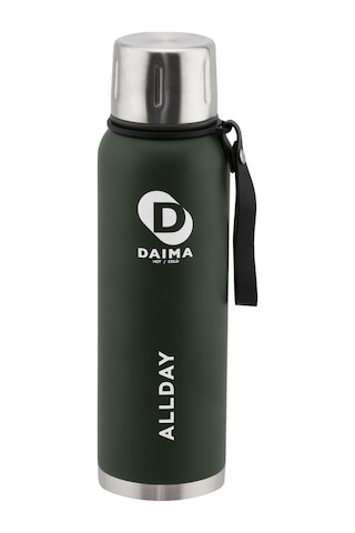 Daima Allday 1000 Ml 12 Saat Sıcak 24 Saat Soğuk Yeşil Termos Yeşil