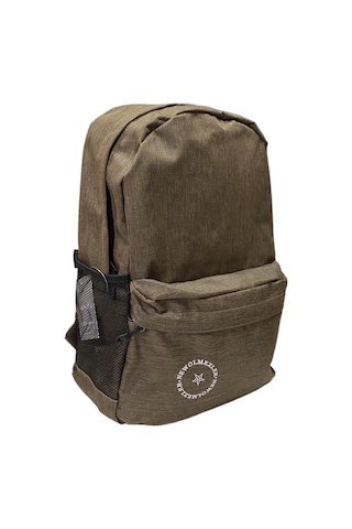 Su Geçirmez Kumaş Ortaokul Lise Unisex Okul Sırt Ve Seyahat Çantası - Kahverengi