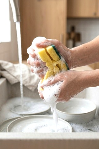 Myclean 5'li Oluklu Ekonomik Tırnak Korumalı Bulaşık Süngeri