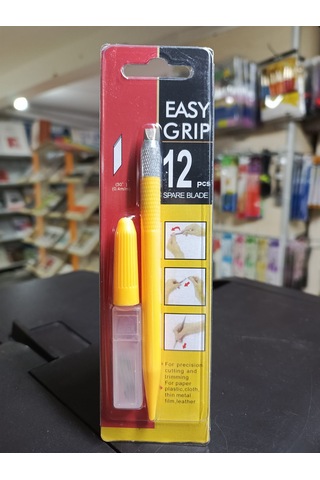 Gebzeli Kretuar Seti 0,4mm 30derece Kesik Uçlu Kolay Kavranabilir Koyu Sarı Gövde+10 Adet Yedek Uçlu Set