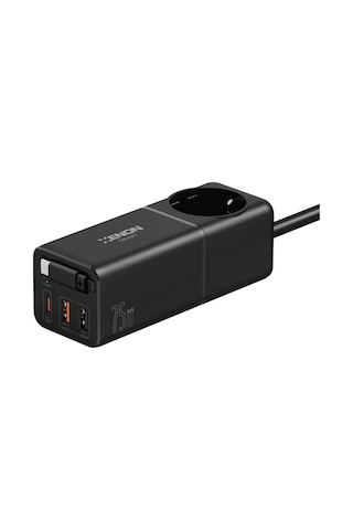 Xenon Smart Masaüstü Priz Hızlı Şarj İstasyonu | 75W GaN, 4000W AC, Dahili USB-C Kablo, 3x USB, PD PPS (X6412)