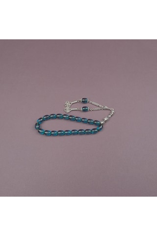 Ateş Kehribar Kapsül Kesim Maskot 9x12mm Tesbih- Yeşil