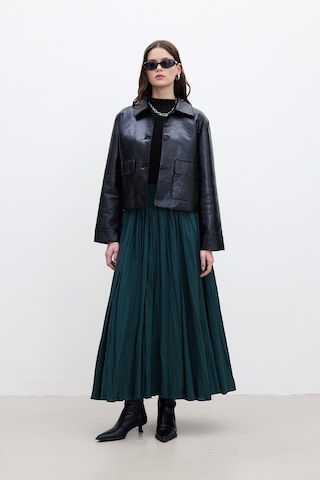 Pılıse Maxı Etek Yeşil Yeşil