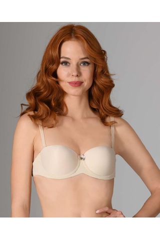 Nbb Destekli Push-up Straplez Cuplı Basic Sütyen- 3520 Ten Rengi