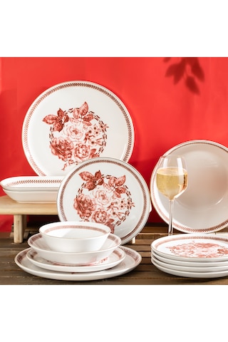 Perotti Danish Yaldızlı Stoneware 27 Parça 6 Kişilik Yemek Takımı