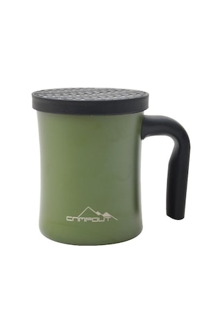 NURGAZ Campout Çift Katmanlı Termos Kupa Yeşil (NG 174-Y)