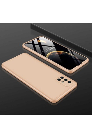 Samsung Uyumlu Galaxy A71 Kılıf Zore Ays Kapak Gold