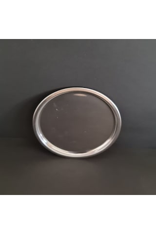 12 Adet Paslanmaz Çelik Diplomat Tabak 430 Kalite Tatlı & Pasta Servis Tabağı 20 Cm Gümüş