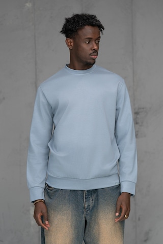 Fbı Slimfit Modal Kumaş Baharlık Sıfır Yaka Likralı Sweatshirt Mavi