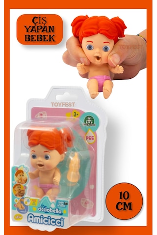 Su İçip Ciş Yapan Ciciobello Amiccici Bebek - Tuvalet Eğitimi Amaçlı Eğitici Oyuncak - 10 Cm - Ilary