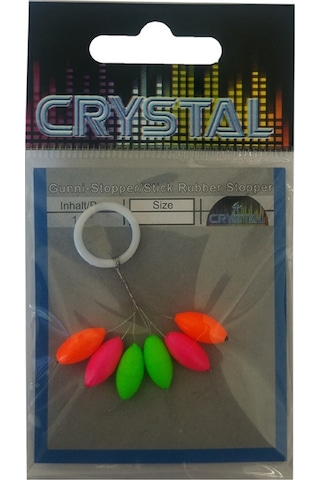 Crystal Renkli  Kauçuk Stopper No.3 (6'lı)