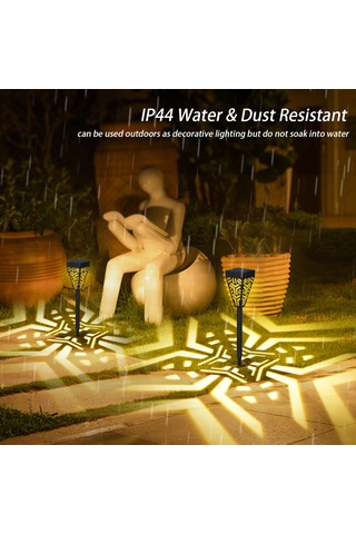 Tomshine Güneş Enerjili Bahçe Işıkları Led Çim Lamba Sıcak Beyaz