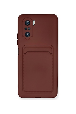 Newface - 214 - Xiaomi Mi 11i Kılıf Kelvin Kartvizitli Silikon - Csmo-tex - - Bordo