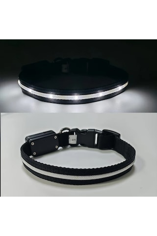 Honeybeeshop Siyah Xs 1000 Metre Görüş Mesafeli Şarj Edilebilir Gece Yürüyüşleri İçin Köpek Ve Kedi Tasması Çoklu Renk Ve Beden Altın