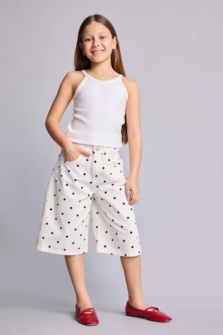Defacto Gabardin Kapri Kız Çocuk H6565a826smwt34 Beyaz-wt34