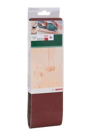 Bosch 75x533 Mm Tank Zımpara Kağıdı 100 Kum 3'Lü 2609256219