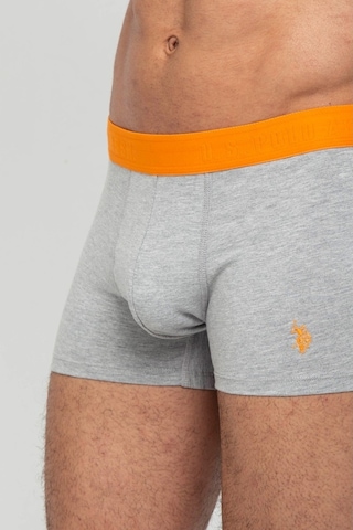 U.S. Polo Assn. Erkek Gri Melanj Tekli Boxer 80603